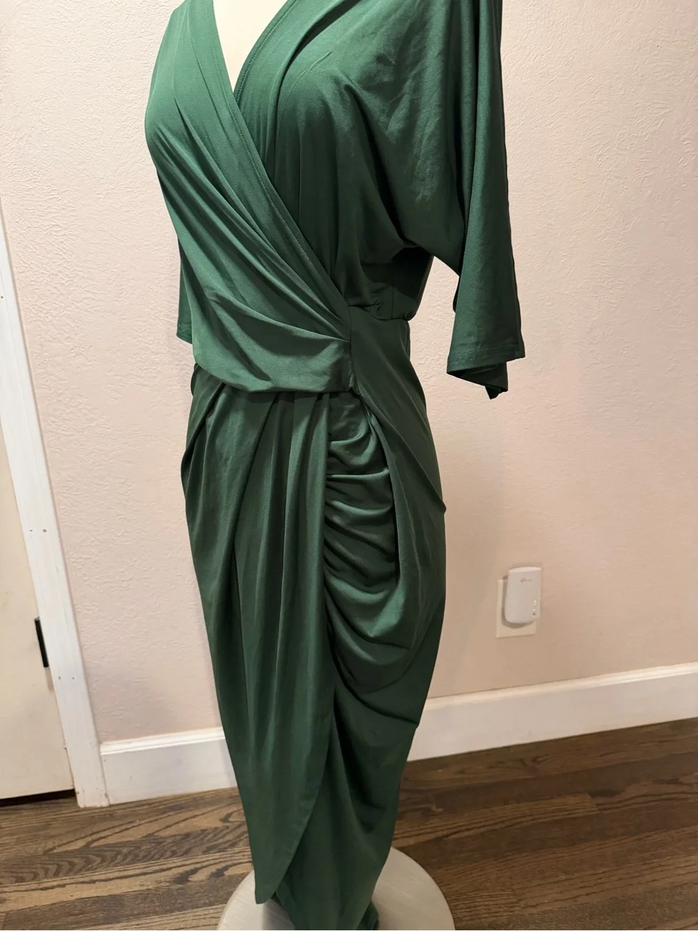 Baltic Born Solana Ruched Hunter Green Dress - Picture 4 of 5